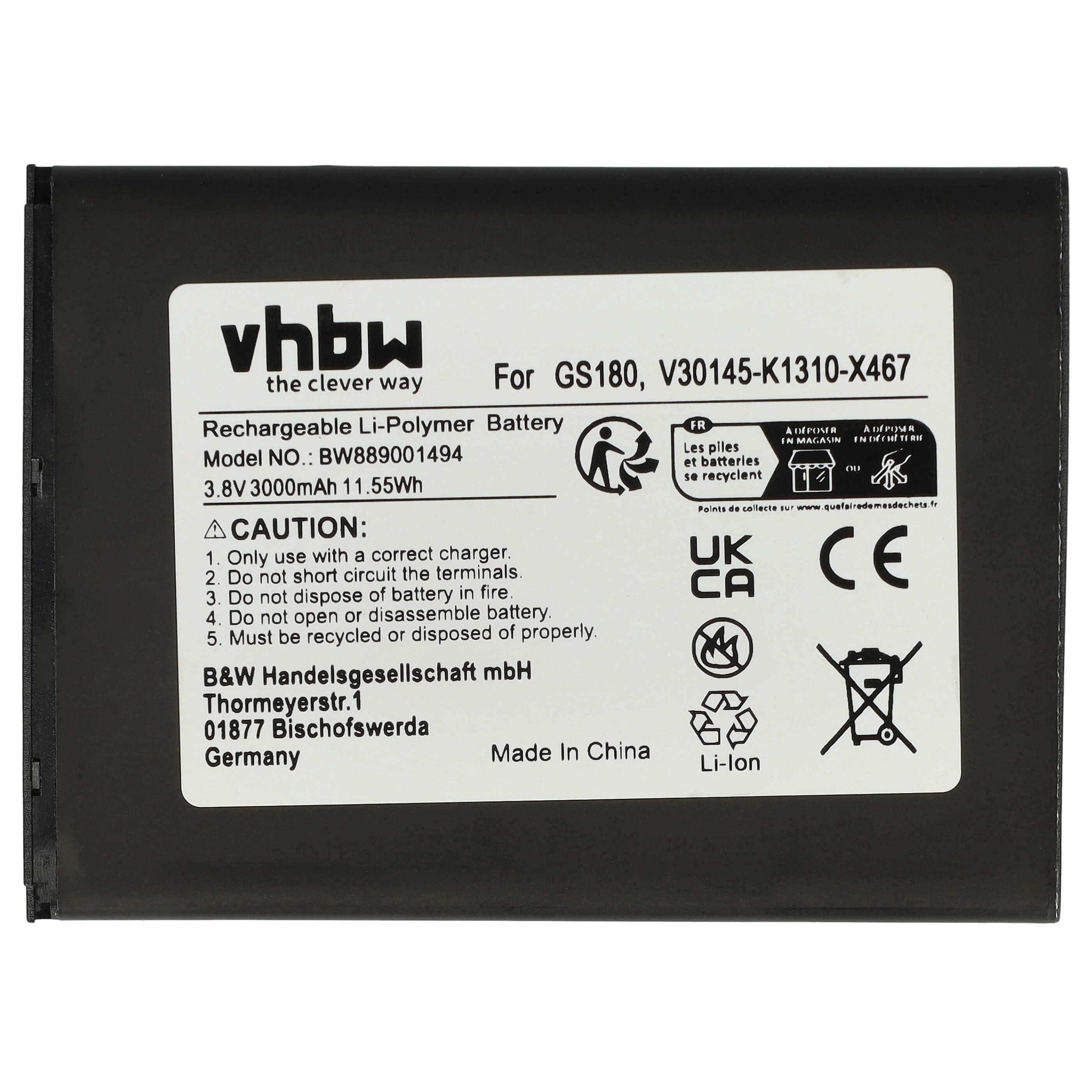 Vhbw Batterie remplacement pour Gigaset V30145-K1310-X467 pour