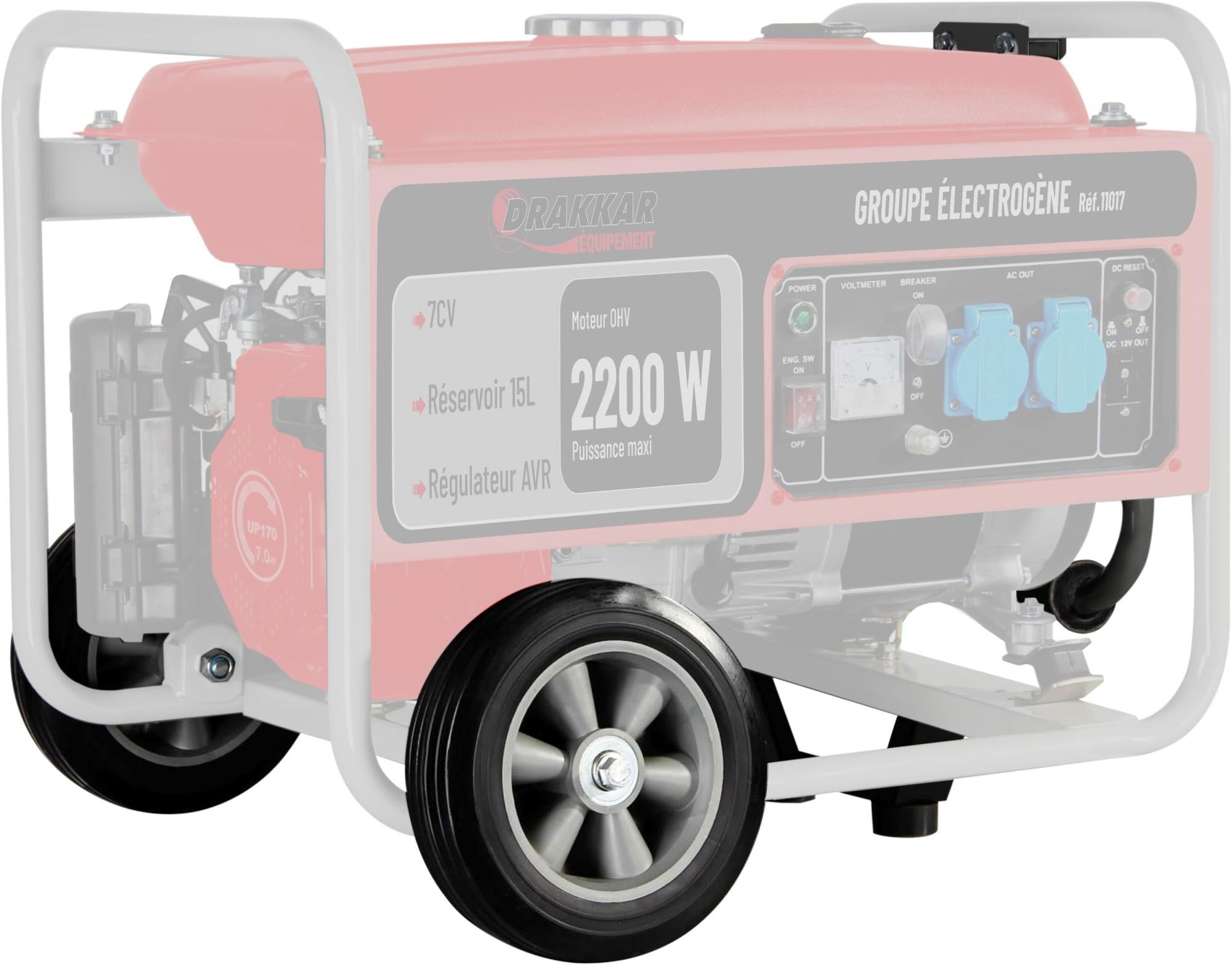 KIT BROUETTE POUR GROUPE ELECTROGENE DRAKKAR 11029 Leroy Merlin