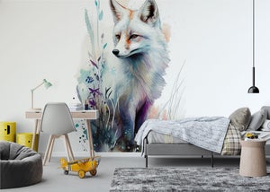 Papier peint enfant panoramique Renard mignon | My Joli Wall