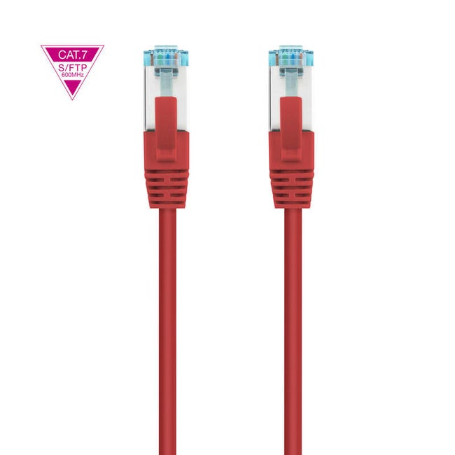 Cable red cat.7 lszh sftp pimf awg26 rojo 50 cm