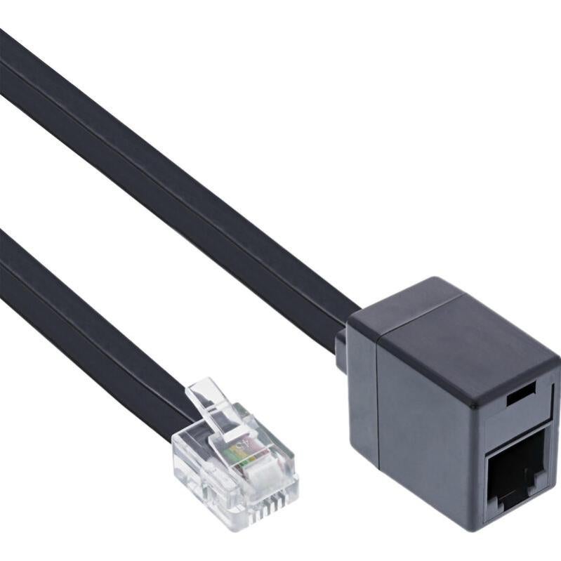 HELOS Cavo Di Allacciamento Modulare RJ12 6P6C - 3 Metri, Nero, Per Collegamenti Telefonici O Di Rete - 6