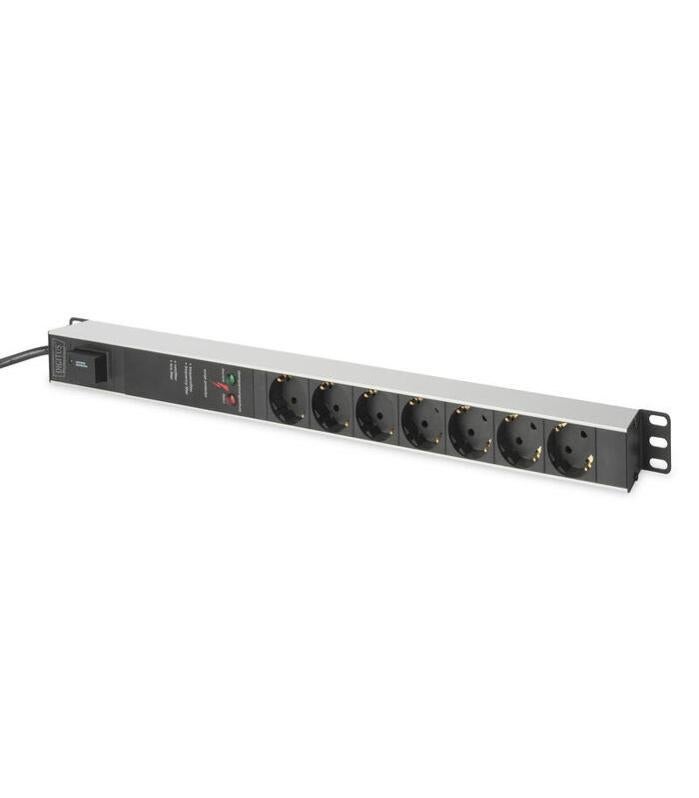 Digitus Aluminium Outlet Strip with Removable overvoltage Protection ...