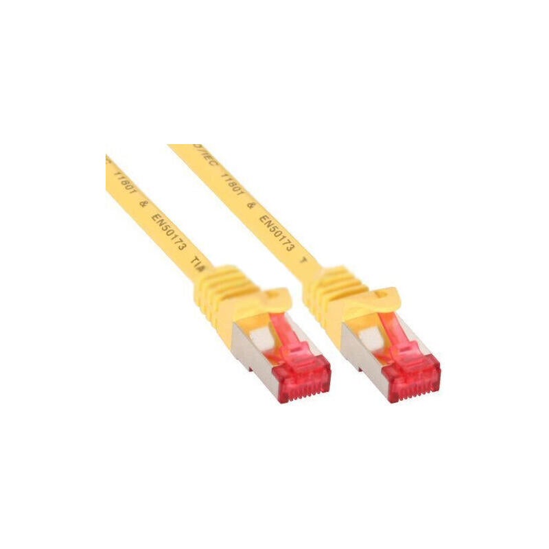 C Ble R Seau En Ligne S Ftp Pimf Cat 6 250mhz PVC Cuivre Jaune 0 5m Leroy Merlin