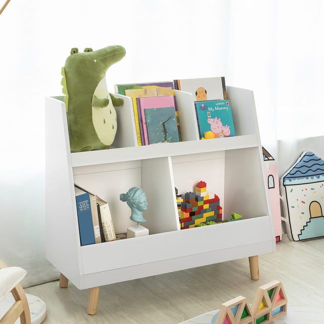 Librería Infantil para Niños con 3 Estantes Estantería Estándar Infantil 60  x 25 x 80 cm