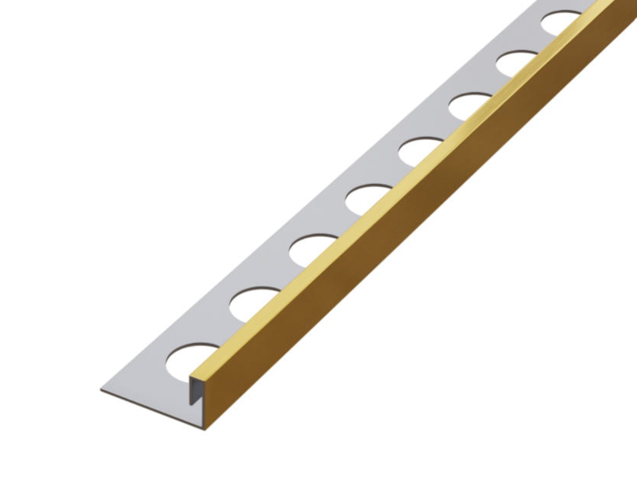 Profilé décoratif en acier inoxydable JS pour carreaux d’or satiné - 12