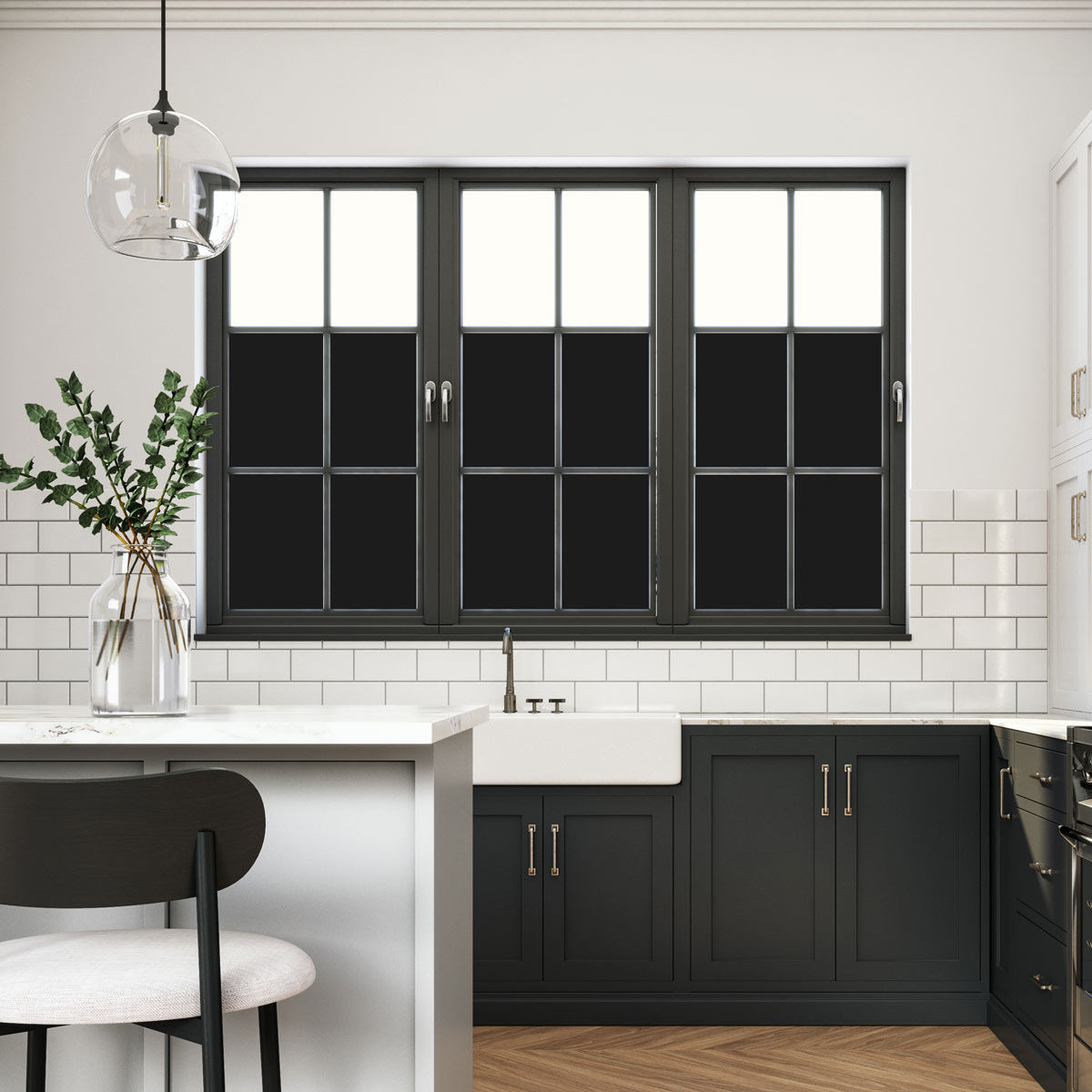 Rouleau adhésif occultant noir pour fenêtre au mètre Film Anti Regard