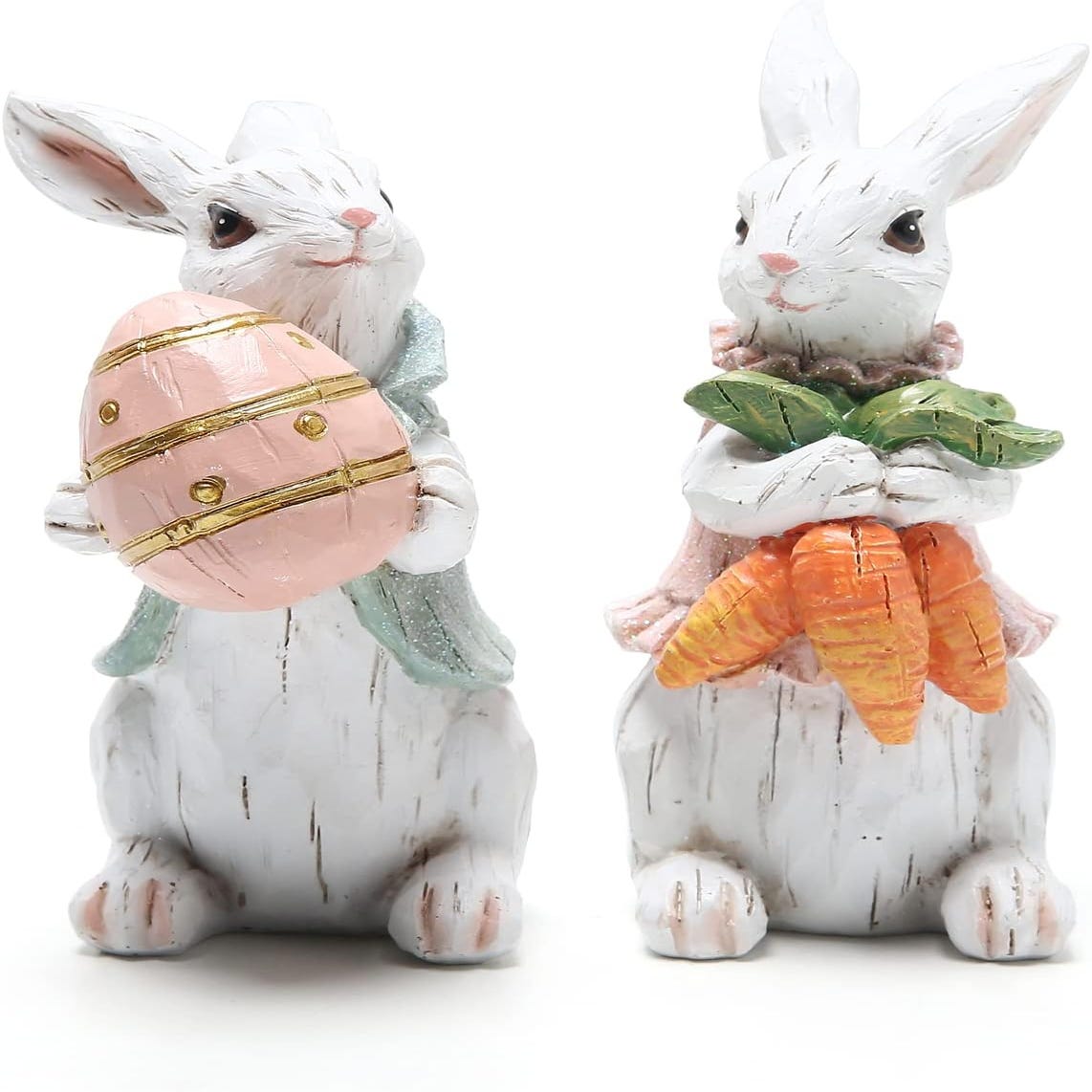 lapin blanc - Boîte de rangement de figurines lapin année, avec plateau en  métal, Figurine sculpture en résin