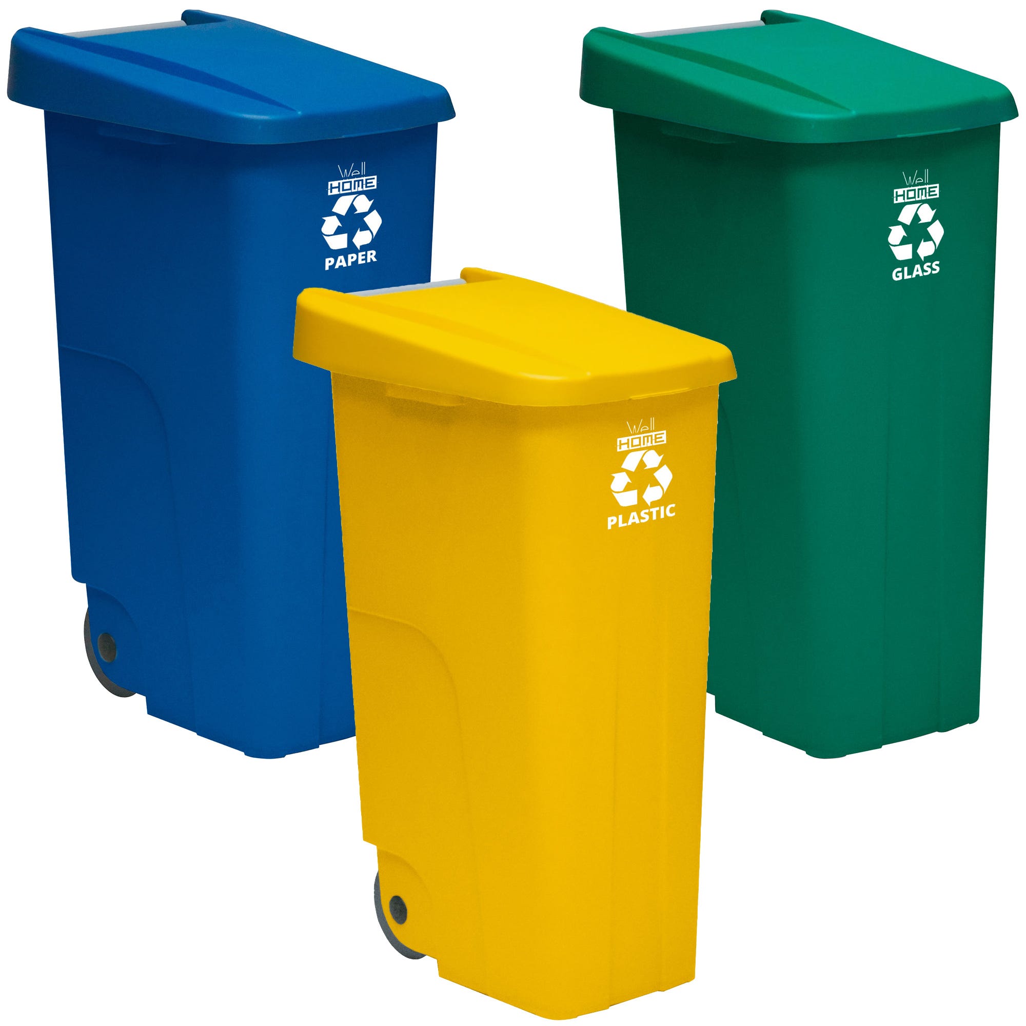 Balde do lixo reciclável Recycle para montagem no fundo e extraível  manualmente na unidade de cozinha Recycle 2x15litros, Cinza antracite  Plástico