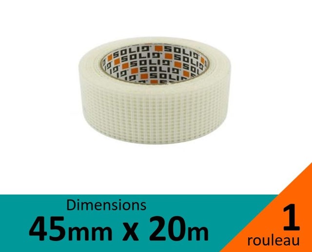 Bande à joint grillagée SOLID 20 ml, largeur 45mm - Vendu à l'unité