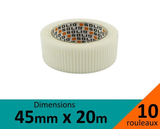 Bande à joint grillagée SOLID 20 ml, largeur 45mm - Vendu par 10