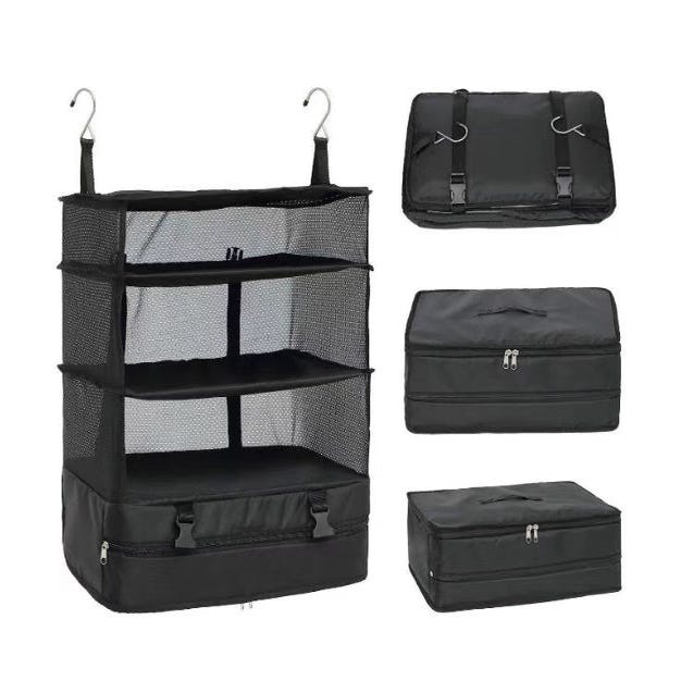 Cubes d'emballage suspendus, étagères de placard portables, organisateur de  vêtements à Compression pliable de voyage pour valise à bagages à main