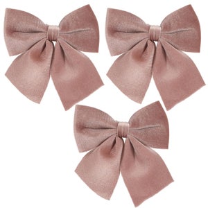 Lot De 10 Nœuds De Noël En Velours Pailleté – 12,7 X 16,5 Cm – Décoration Sapin, Couronne, Cadeaux