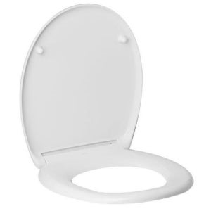 WENKO Abattant WC avec frein de chute Samos, abattant WC clipsable avec  fixation inox, duroplast, 37