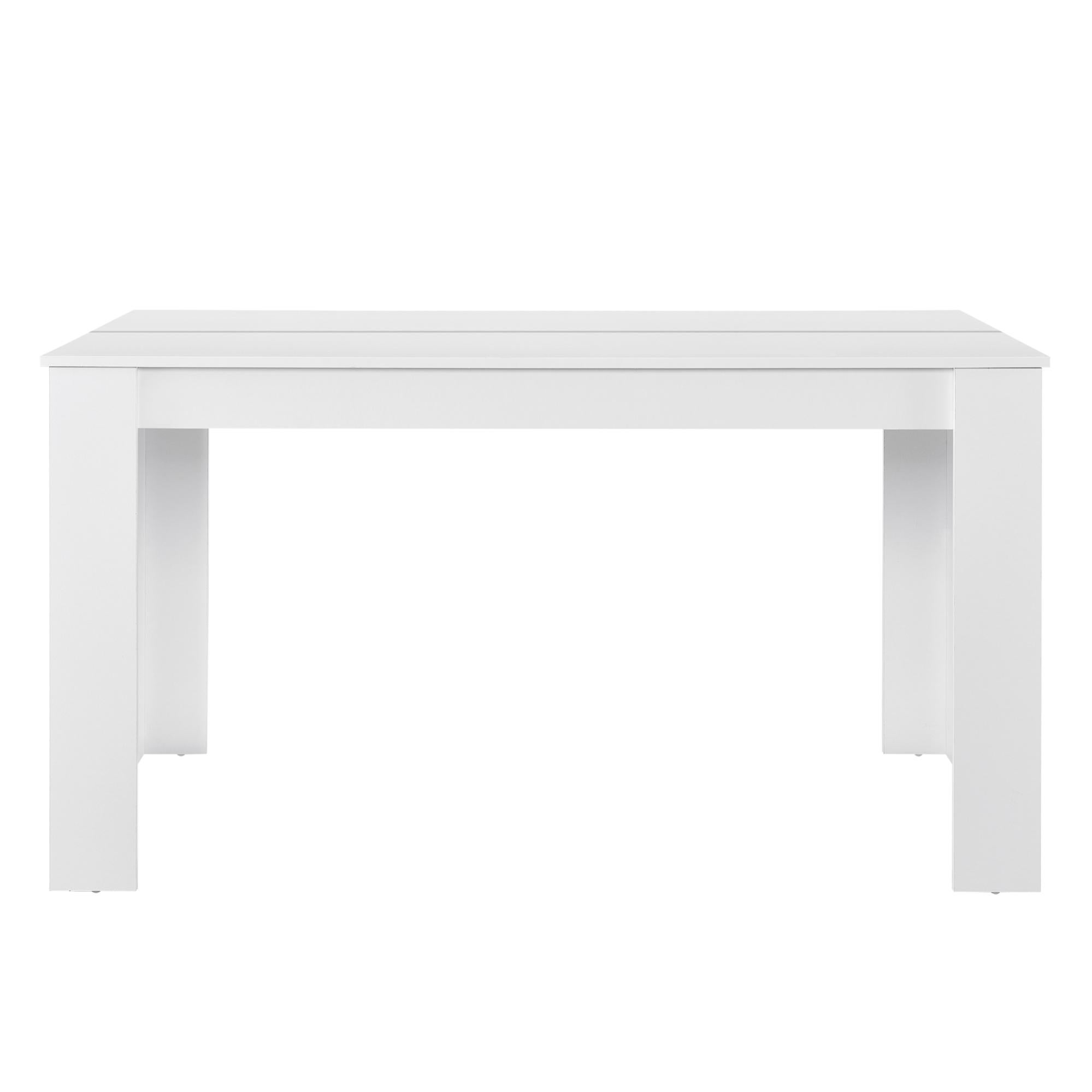 Tavolo Da Pranzo Con Piano Rettangolare 140 X 90cm Tavolo Da Cucina Fino A 6 Posti Postazione Di Lavoro Studio Tavolo In Mdf Bianco En Casa 89874104