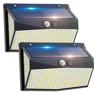 Spot Solaire Exterieur, 63 LED Angle de Lumière 300° Lampe Solaire