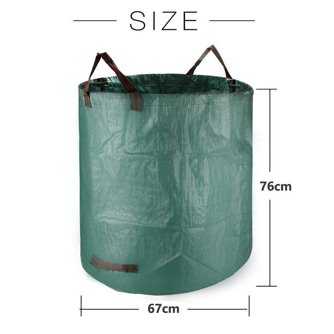 Sacs de jardin de 272l, sacs à ordures imperméables autoportants et  pliables pour le jardin, sac de collecte de feuilles mortes réutilisable