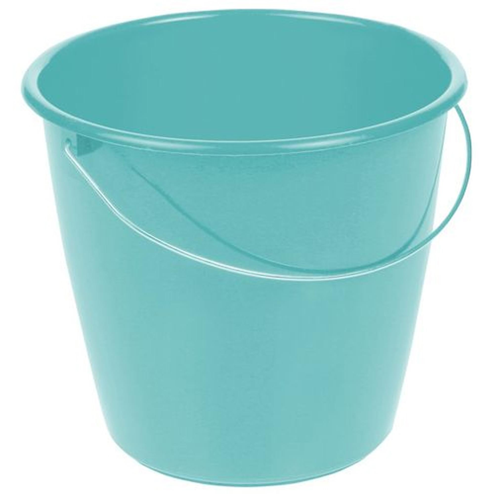 20 Seaux En Plastique Rond 10 Litres - Bleu - Poignée Ergonomique - Usage Multiple Ménager Ou Jardin