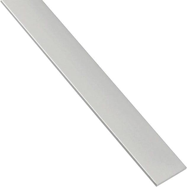 Peso Piatto in Alluminio Bianco per Tende - Lunghezza barra 120cm, 3cm  Largo, 2mm Spessore - Profilo per Binari, Strip LED, Teloni PVC