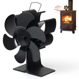 Ventilateur de poêle alimenté par la chaleur Poêle à bûches à 6 pales Poêle  à bois Ventilateur de cheminée silencieux à économie d'énergie avec  protection contre la surchauffe