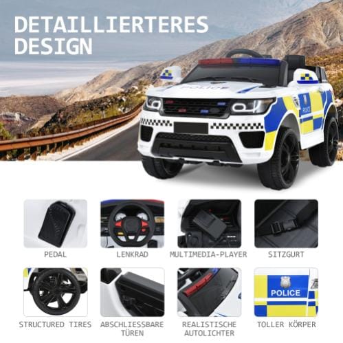 Coche de policia electrico de 2 plazas para ninos de 37 a 95 meses Leroy Merlin