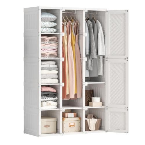 Waradrobe - Armario portátil con sistema de organización de almacenamiento  con puerta, armario, dormitorio, armario, armario, armario, armario