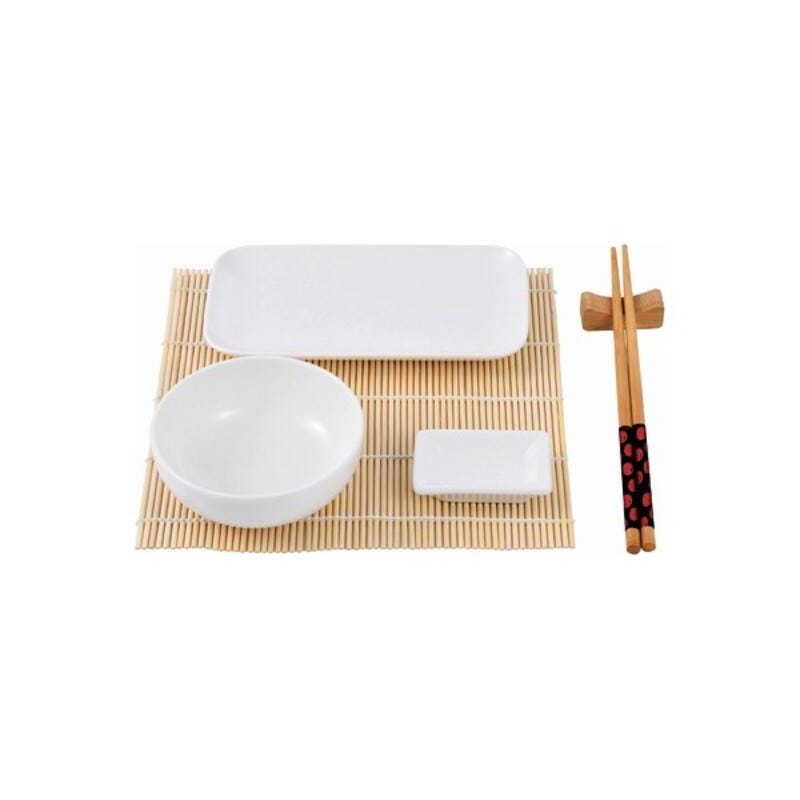 Masterpro - Set sushi per 2 persone (12 pezzi) in porcellana linea Foodies