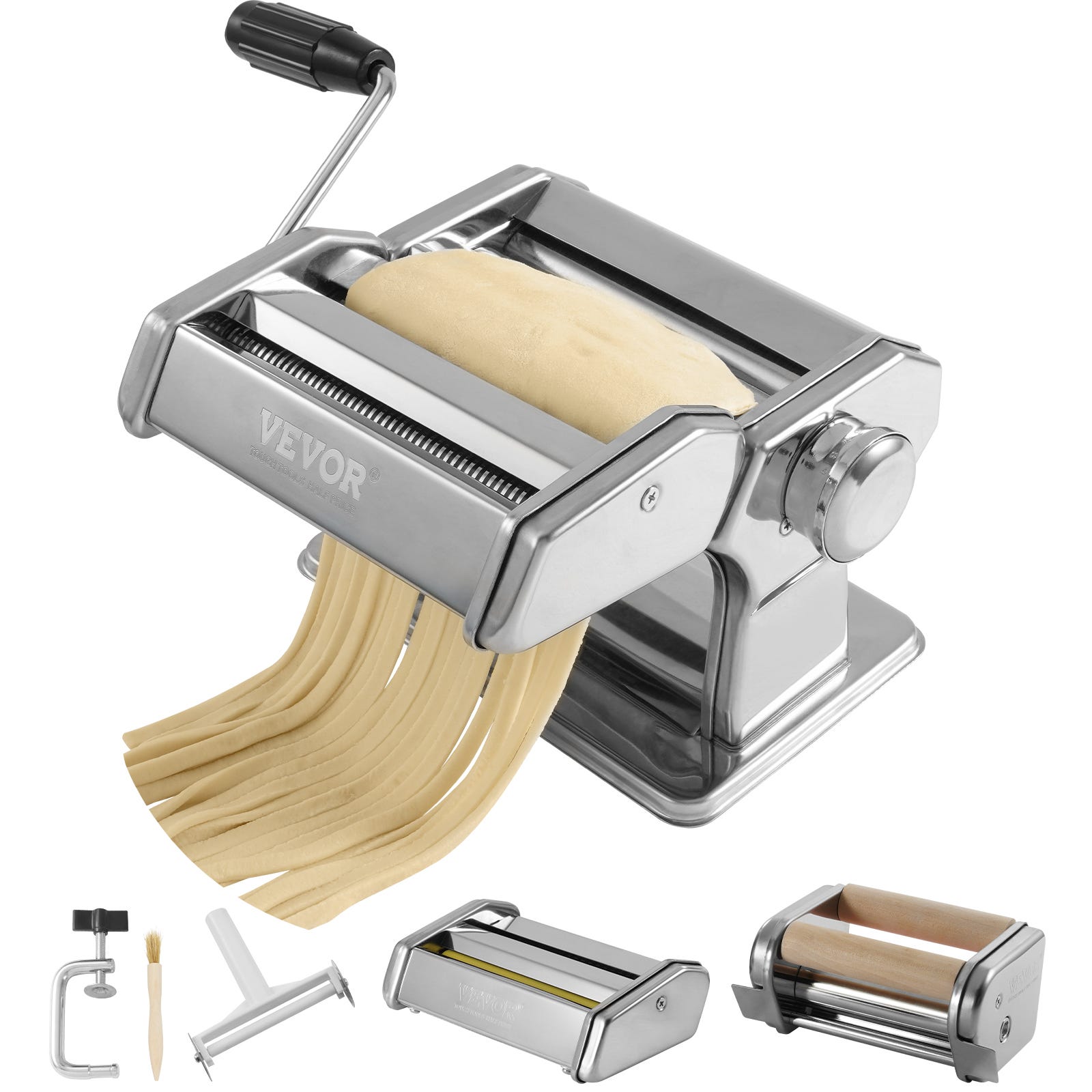 Machine à pâtes fraîches en acier inoxydable, coupe manuelle, épaisseur  réglable, machine à pâtes fraîches, outils de cuisine - AliExpress