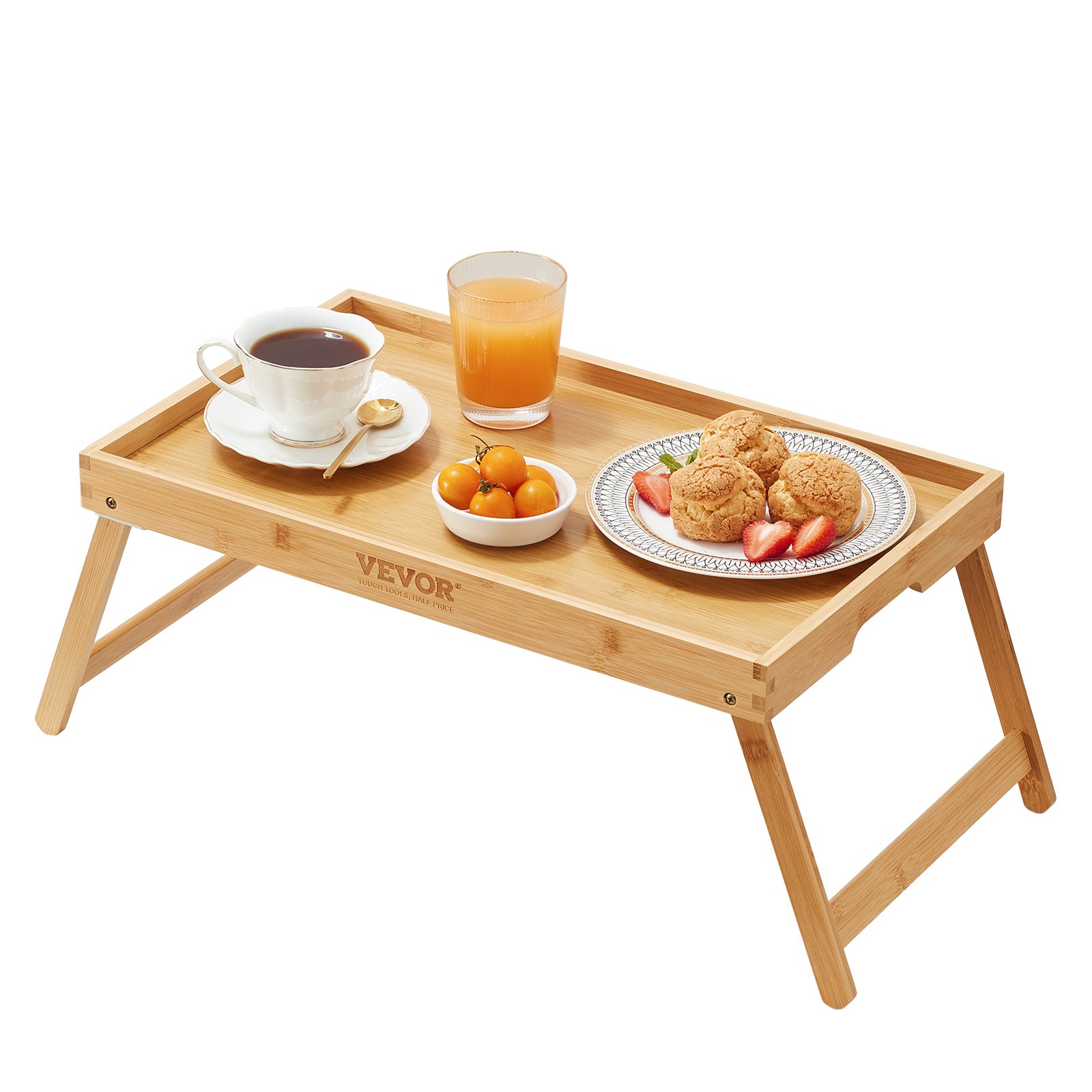 Homevibes – Table de petit déjeuner pliable en bambou, bureau pour