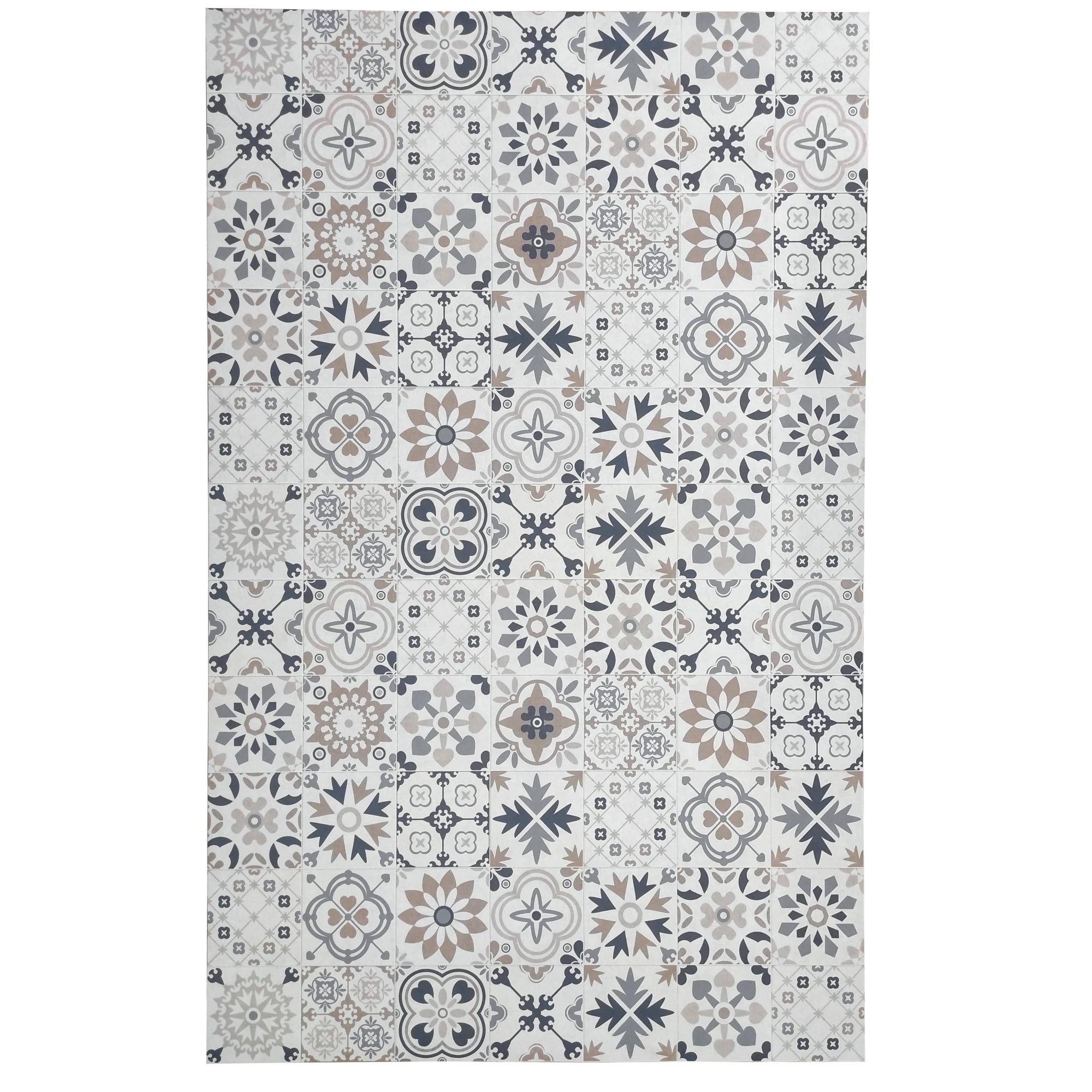 Alfombra vinilo alhambra 02 beige, alfombras tadi & imperio 1979, diseño hidráulico dibujo digitalizado, 60x100 cm