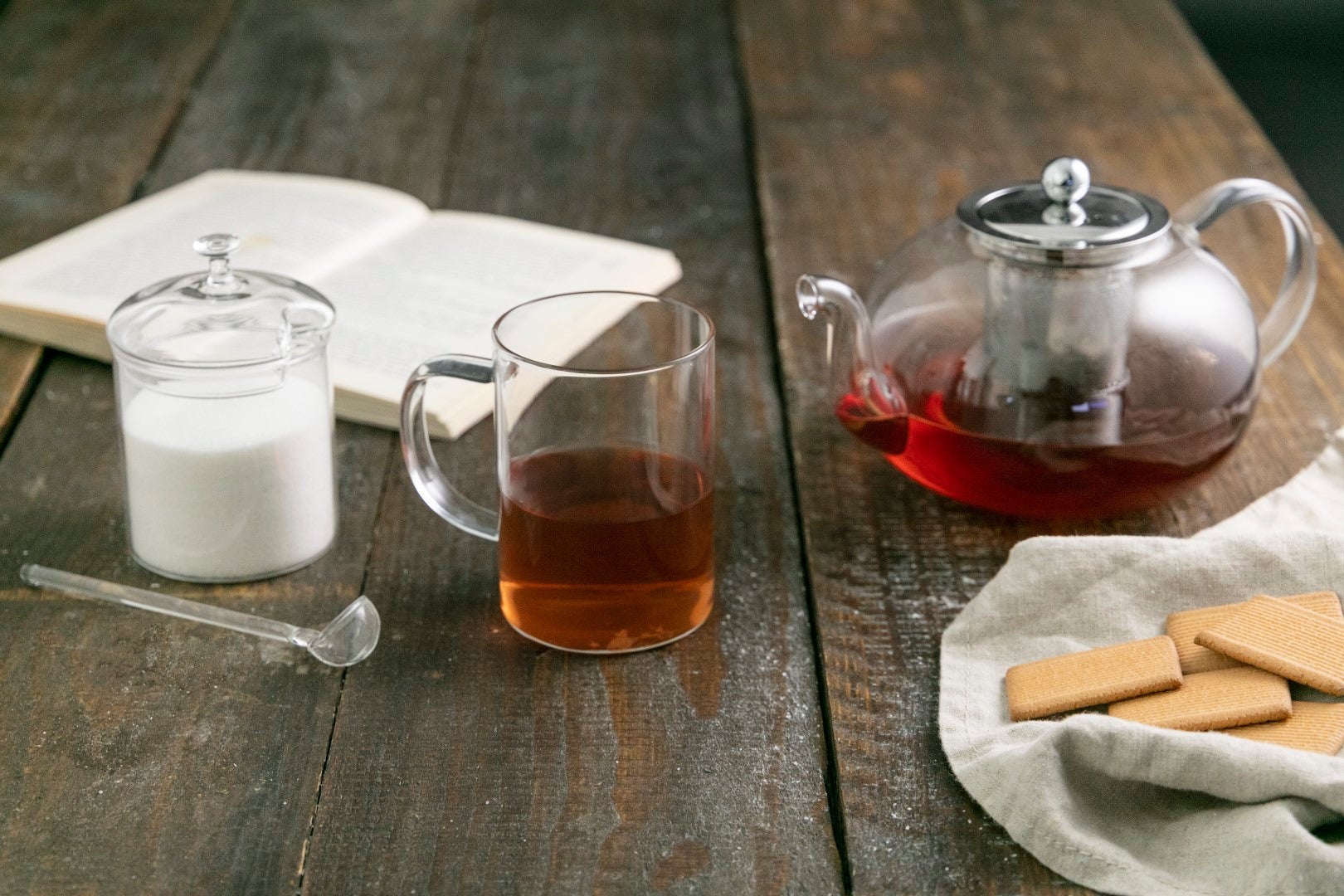 Zuccheriera in vetro borosilicato con tappo