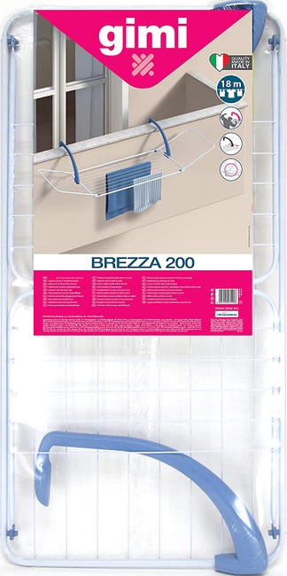 Stendibiancheria da balcone e termosifone 18 metri Gimi Brezza 200 –  Briconess Business Italia