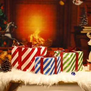 vidaXL Boîtes-cadeaux de Noël décoratives 3 pcs Extérieur Intérieur