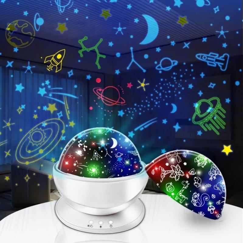 Projecteur d'étoiles de Planétarium, Projecteur de Galaxie, Veilleuse de Ciel  étoilé Réaliste avec 12 Disques de Film, cadeaux de Noël