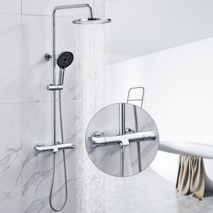 Colonne de douche avec robinet de baignoire, pomme de douche et douchette à  main MI362 Gaboli Fli