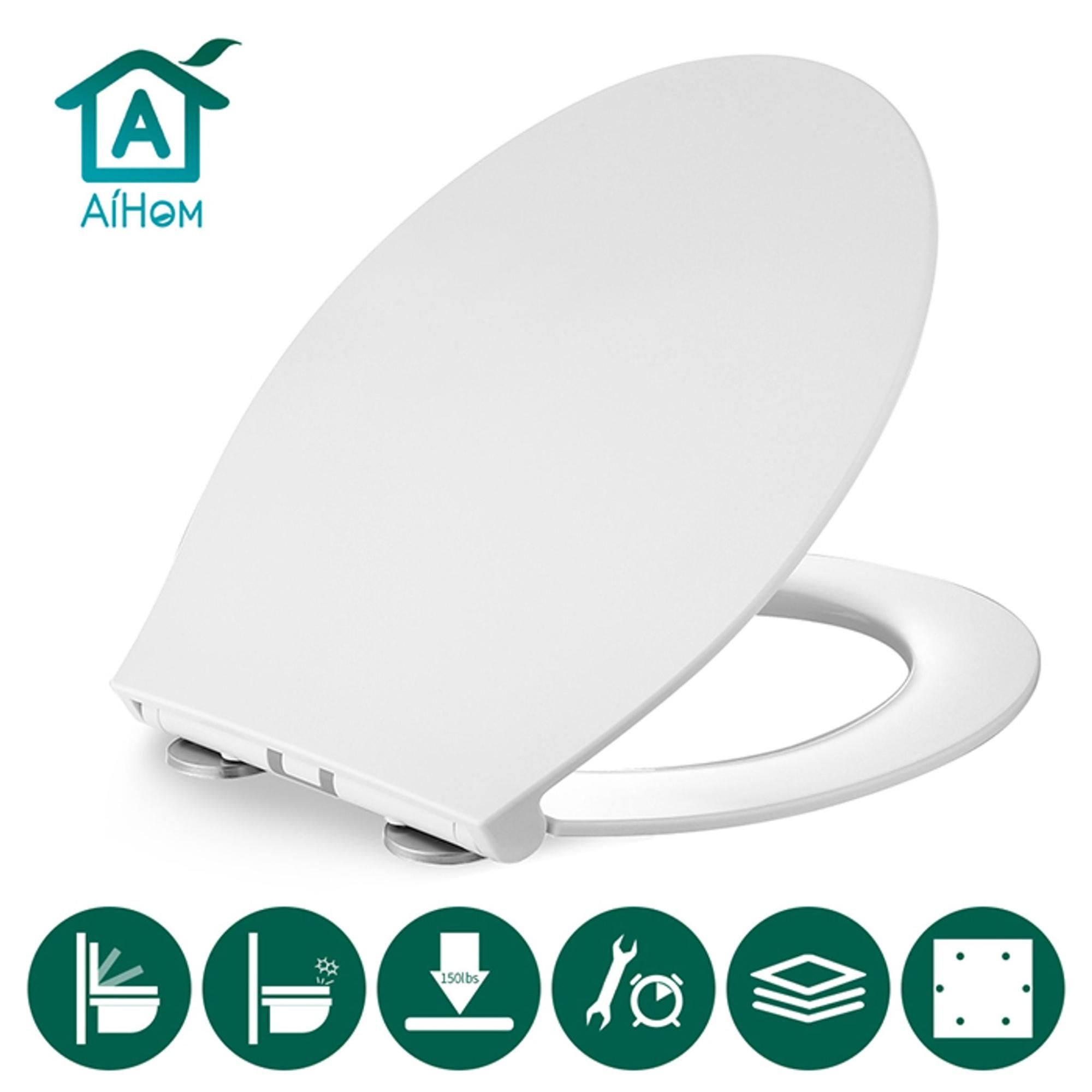 Abattant WC Frein de Chute Lunette de Toilette en Forme O