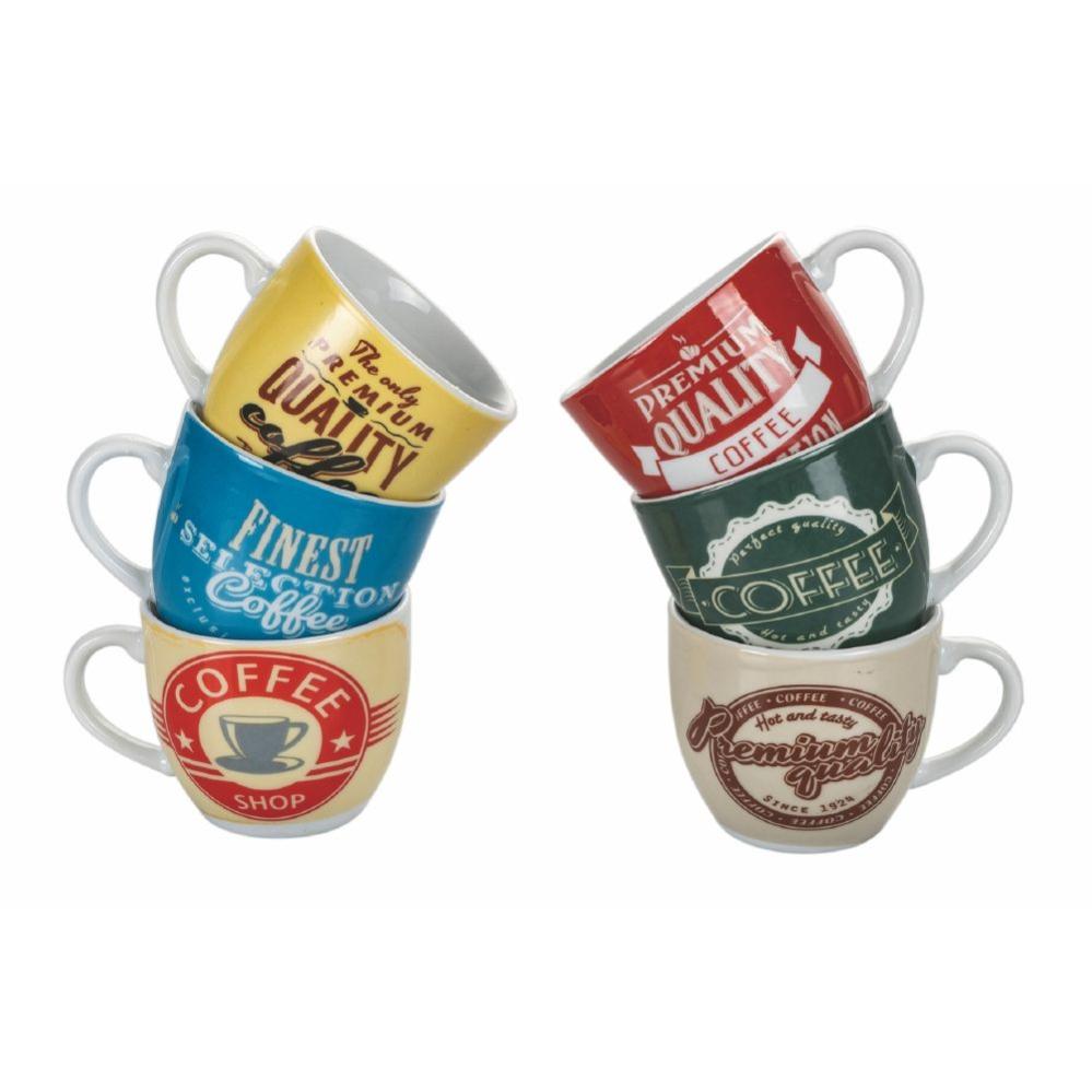 Set 6 Tazze Da Caffè In Ceramica Shabby - Colorate E Resistenti, Ideali Per Colazione E Momento Relax - Foto 9