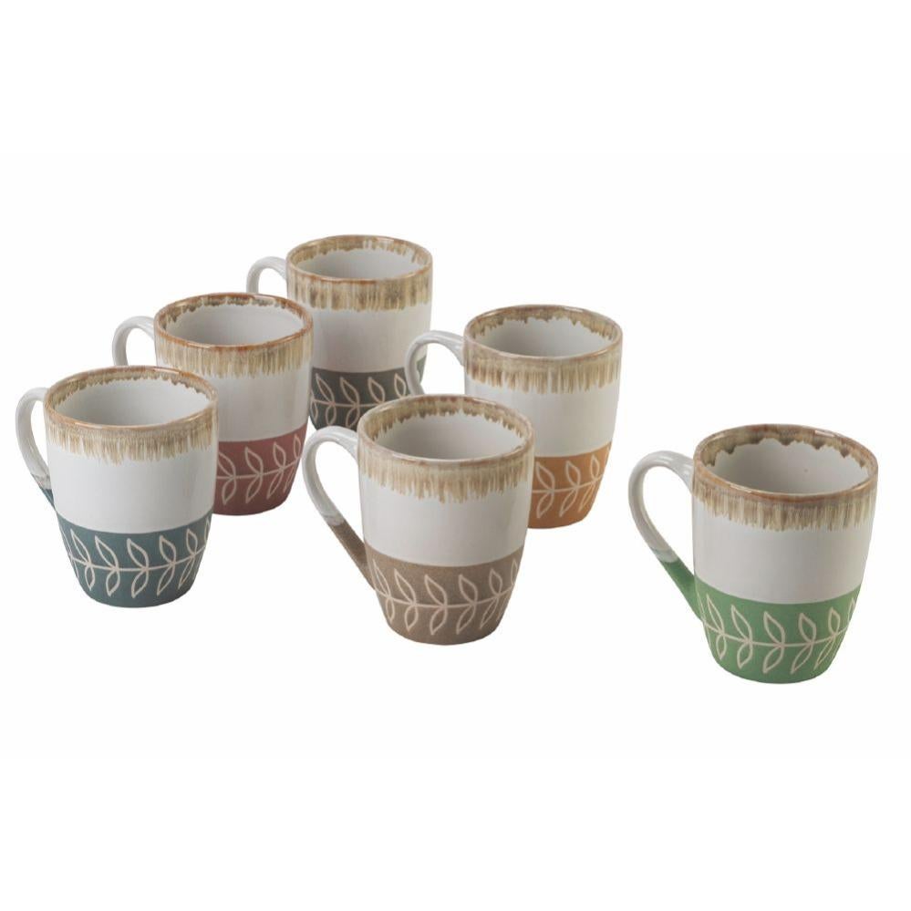 Set 2 Tazze Da Colazione Thun Linea Florianne - Porcellana Decorata A Mano, Ø 18 Cm, Per Microonde E Lavastoviglie