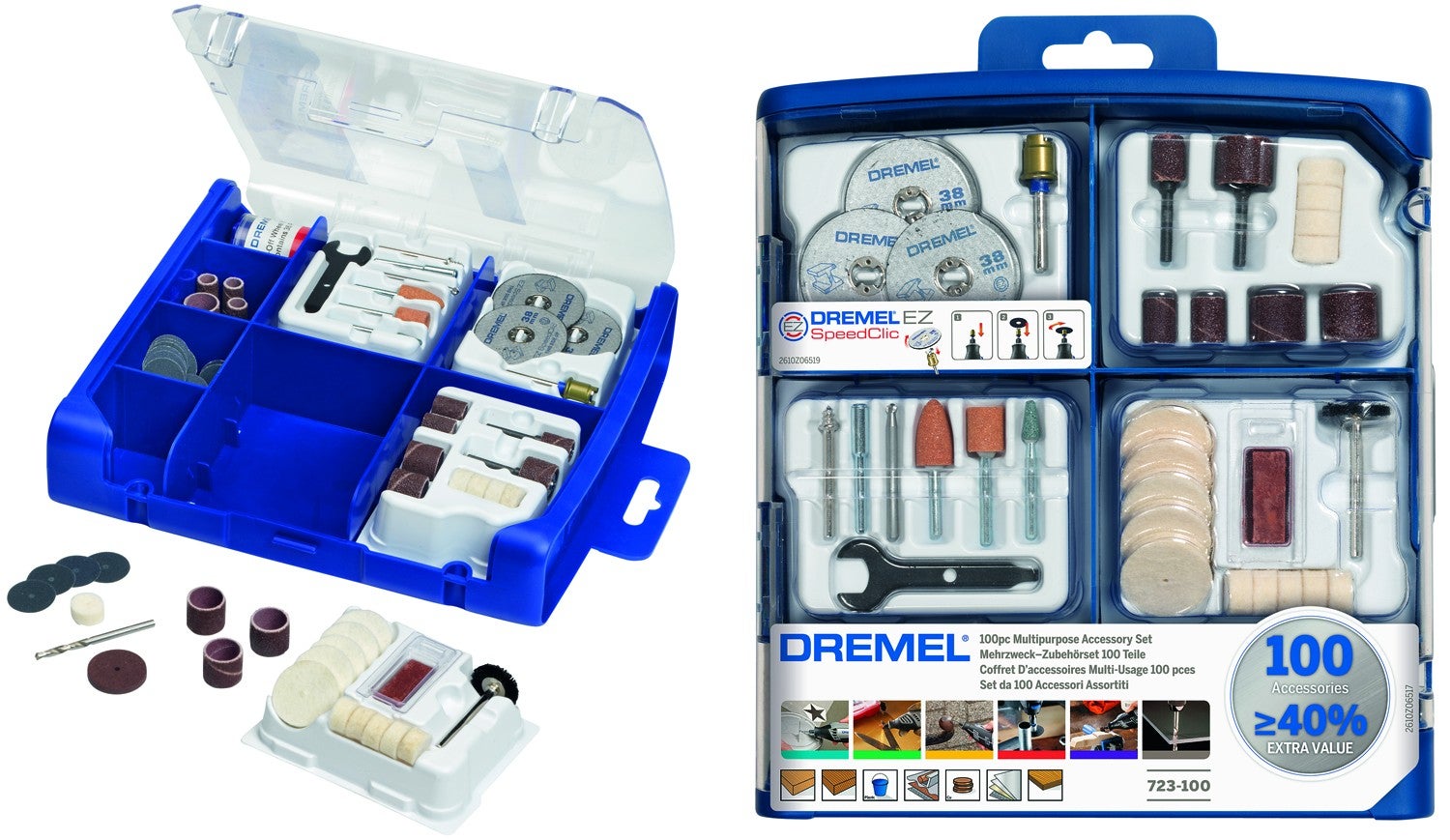 DREMEL Coffret 100 accessoires EZ SpeedClic - 723 - 2615S723JA