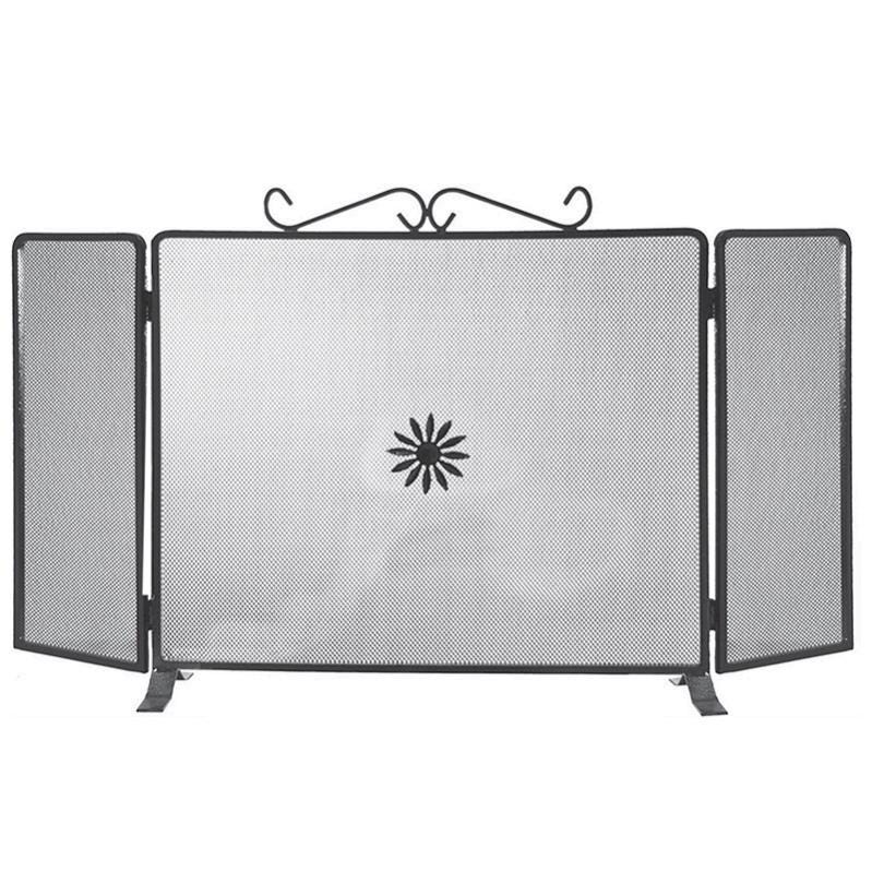 Parascintille In Ferro Battuto Per Camino - 80cm, Sicurezza Antincendio - Foto 3