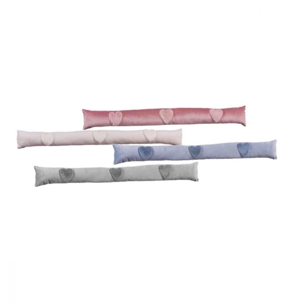 Paraspifferi In Tessuto E Feltro Con 7 Nani – Lungo 100 Cm, Per Finestre E Porte, Colore Grigio Con Cappelli Rossi E Grigi