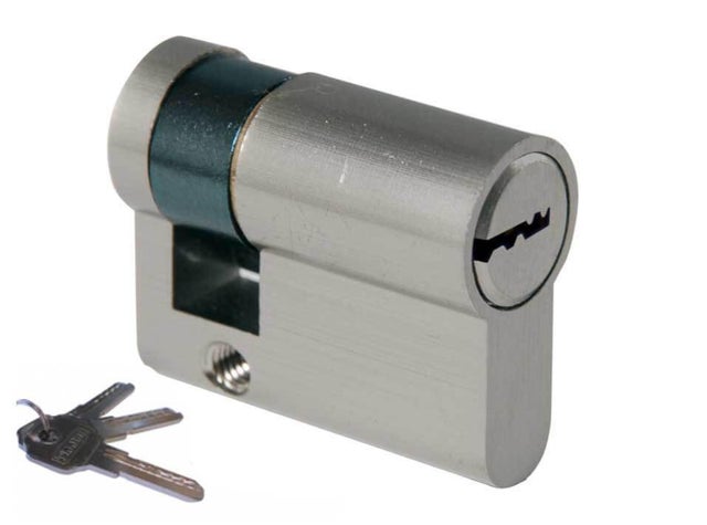 ABUS Mezzo Cilindro 10/K35 | Semicilindro Con Pomello | Per Porte WC, Garage | Argento - Foto 4