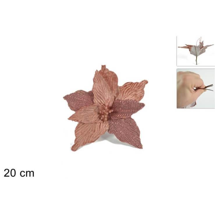 Fiore Di Velluto Vintage Per Cappelli – Papavero Color Marrone Taupe – Forniture Millinery KL9