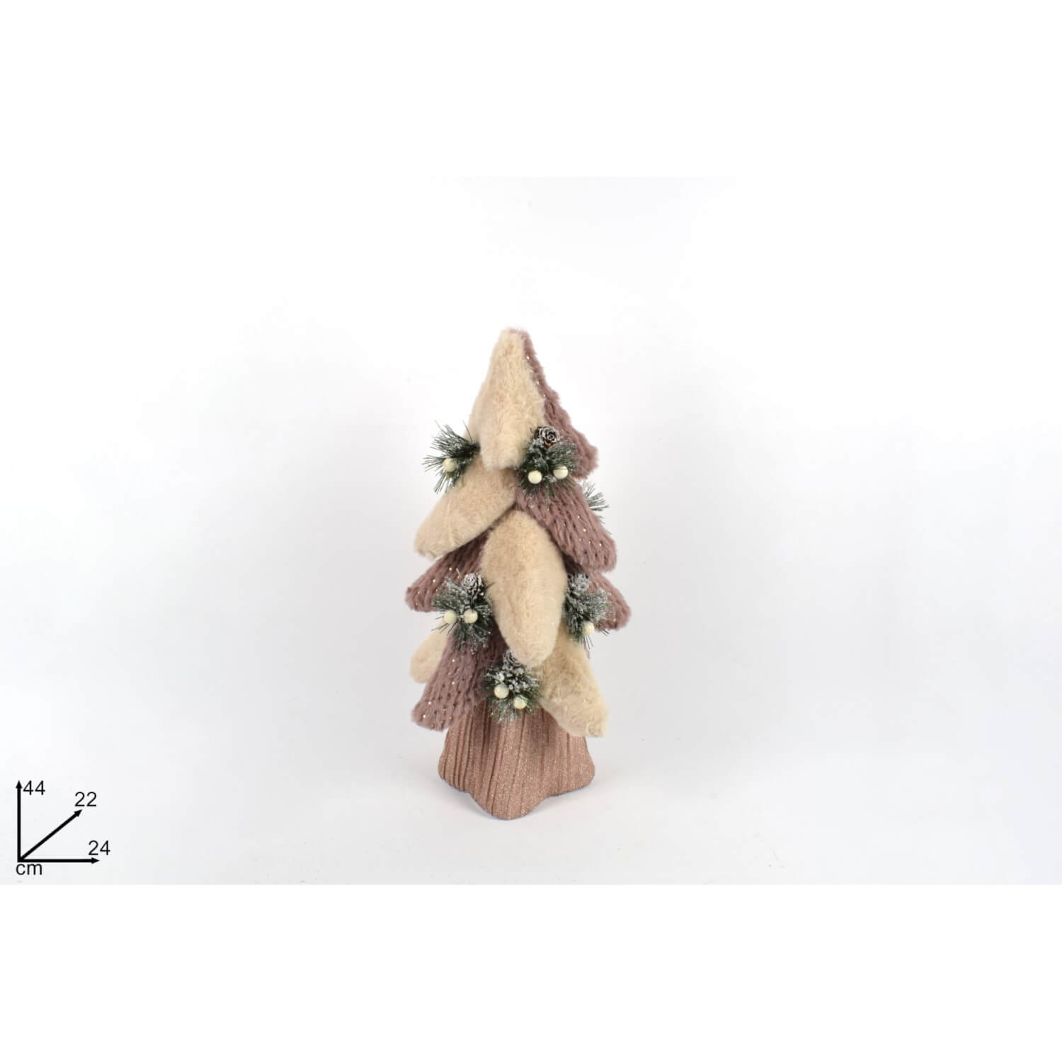 ALBERO DI NATALE CON PELLICCIA PIGNE CM.44 ROSA | Leroy Merlin