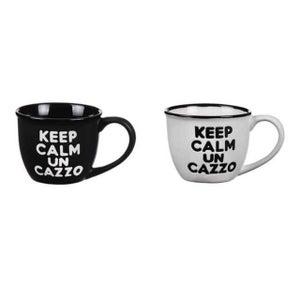 Set 2 Tazzine Caff&egrave; Con Piattini - Decorazione Natalizia Rametto Per Una Tavola Festosa