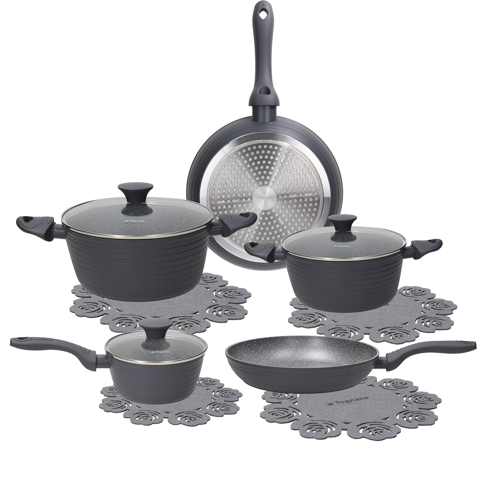 Set Pentole Tognana Cooking Circle Ardesia - 8 Pezzi, Antiaderente, Per Induzione - Foto 12