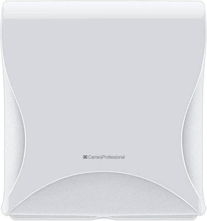 Dispenser Per Asciugamani Di Carta Jantex GD836, A Carica Centrale, Bianco, Design Salvaspazio In Plastica - 4