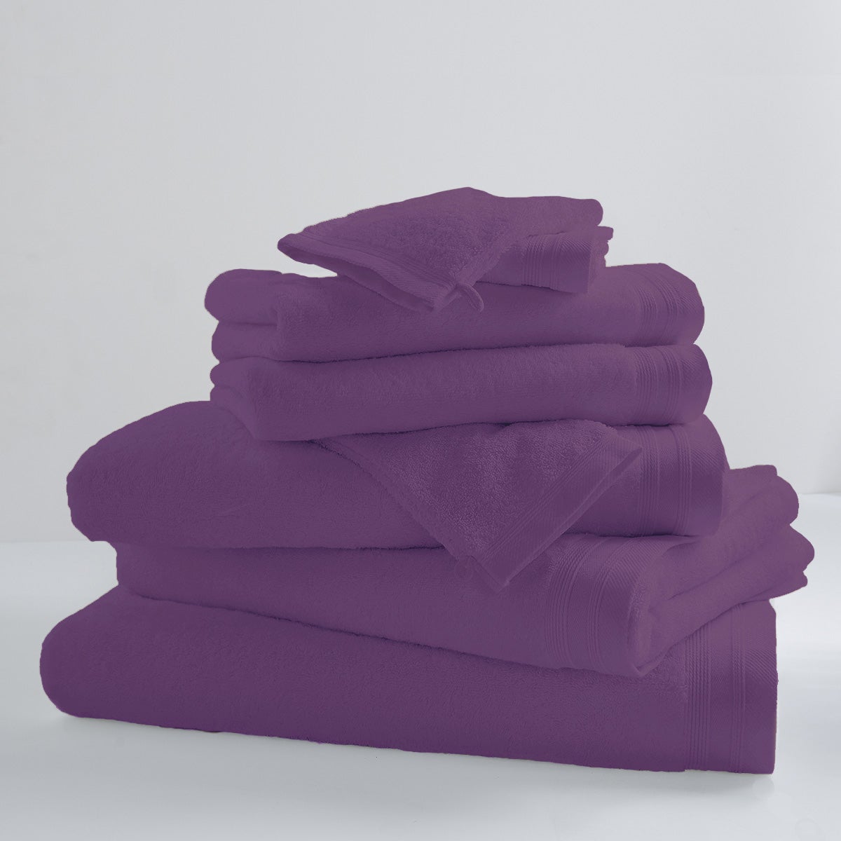 Drap de bain 100x150cm coton uni Pure violet