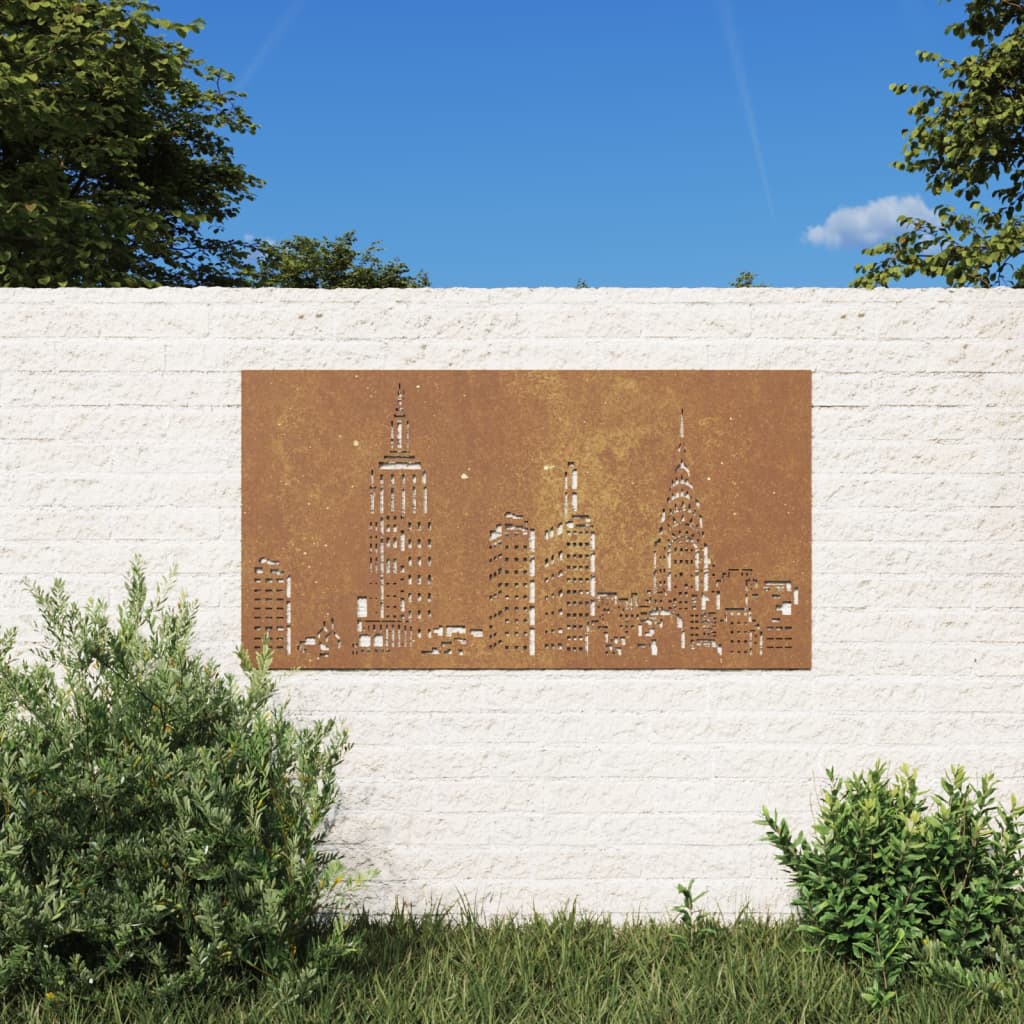 Foto in Cornice marrone XXL città Quadro architettura arancione 120x80 cm