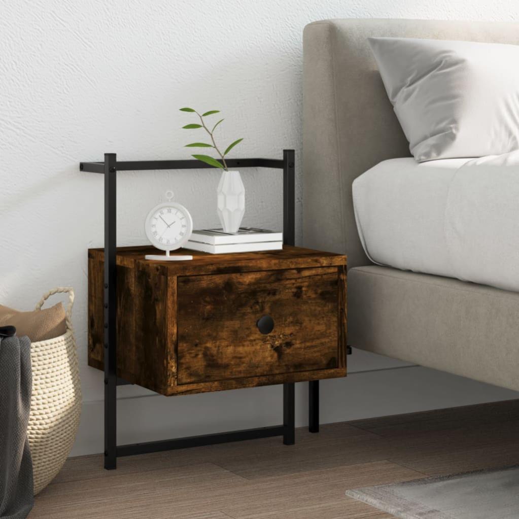 Armadietto a Muro Rovere Fumo 68x30x20 cm in Legno