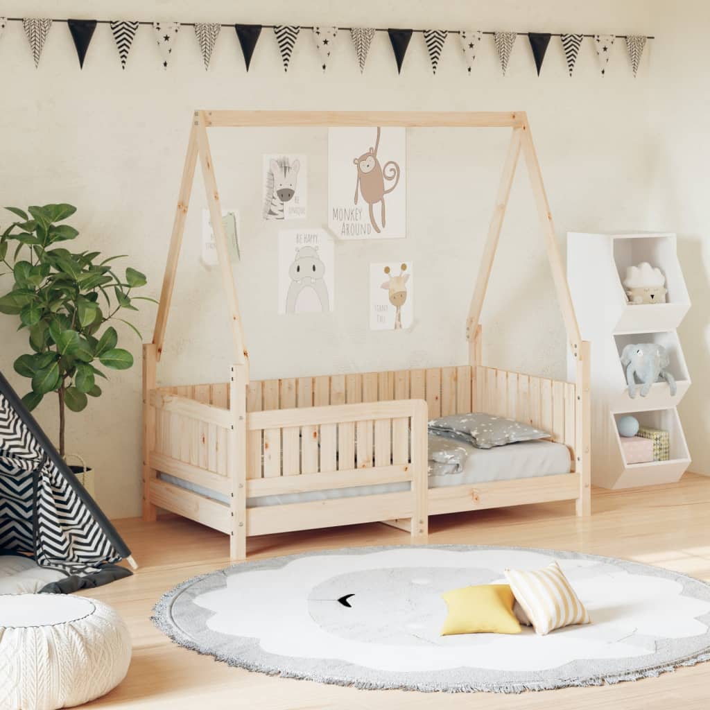 Maison Exclusive Estructura de cama para niños madera maciza de pino 70x140  cm
